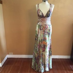 Multiple colors Jovani evening gown Sz8.